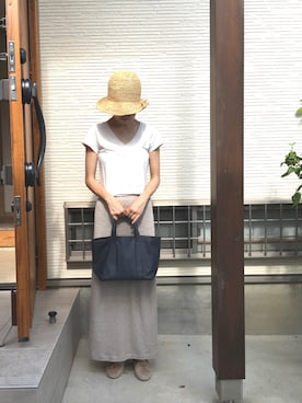 「Eddie Bauer（エディーバウアー）のアイテム（スカート）」を使った、memeさん（レディース・159cm）の夏コーディネート