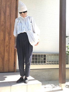 「NATURE（ナチュール）のアイテム」を使った、memeさん（レディース・159cm）の秋コーディネート