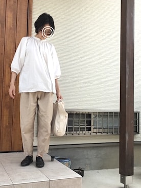 「NATURE（ナチュール）のアイテム」を使った、memeさん（レディース・159cm）の春コーディネート