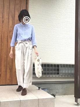 「pas de calais（パドカレ）のアイテム（パンツ）」を使った、memeさん（レディース・159cm）の夏コーディネート