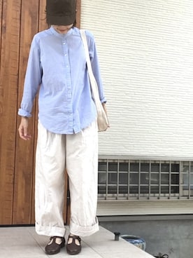 「pas de calais（パドカレ）のアイテム（パンツ）」を使った、memeさん（レディース・159cm）の夏コーディネート