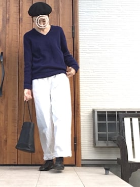 「NATURE（ナチュール）のアイテム」を使った、memeさん（レディース・159cm）の秋コーディネート