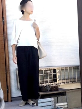 「pas de calais（パドカレ）のアイテム」を使った、memeさん（レディース・159cm）の秋コーディネート