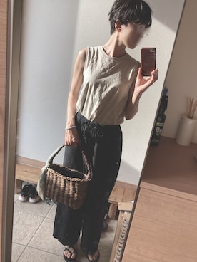 「pas de calais（パドカレ）のアイテム」を使った、memeさん（レディース・159cm）の夏コーディネート