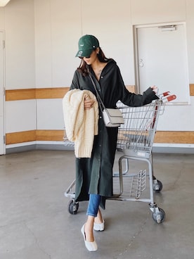 「アイテム（シャツワンピース）」を使った、sumickey327さん（レディース・163cm・20代）の秋コーディネート