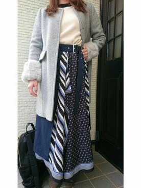 「ドラマ着用」｜あおさん（レディース・155cm）の冬コーディネート