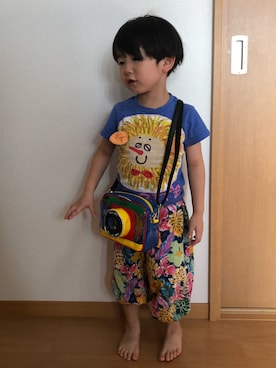 「BIT'Z（ビッツ）のアイテム（トップス）」を使った、manaさん（キッズ・110cm）の夏コーディネート