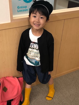 「MINAU（ミナウ）のアイテム」を使った、manaさん（キッズ・110cm）の秋コーディネート