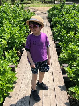 「MINAU（ミナウ）のアイテム」を使った、manaさん（キッズ・110cm）の春コーディネート