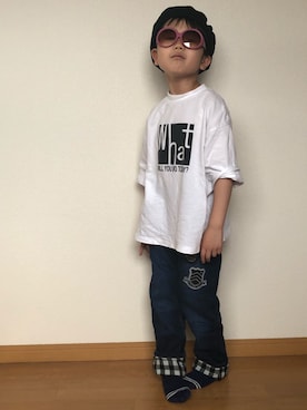 「WASK（ワスク）のアイテム」を使った、manaさん（キッズ・110cm）の春コーディネート