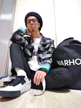 「PUMA（プーマ）のアイテム（テーラードジャケット）」を使った、GAKU9さん（メンズ・174cm）の春コーディネート