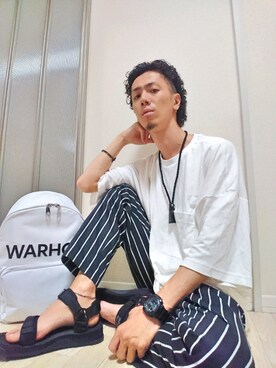 「SHAKA」｜「アイテム（その他）」を使った、GAKU9さん（メンズ・174cm）の夏コーディネート