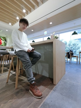「PULL&BEAR（プルアンドベア）のアイテム（デニムパンツ）」を使った、shuyaさん（メンズ・161cm）の秋コーディネート