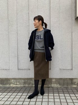 「ril:commune（リルコミューン）のアイテム（その他アウター）」を使った、yasue_ohanaさん（レディース・160cm）の冬コーディネート