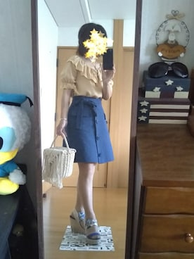 「MINIMUM（ミニマム）のアイテム（トップス）」を使った、未来さん（レディース・147cm）の夏コーディネート