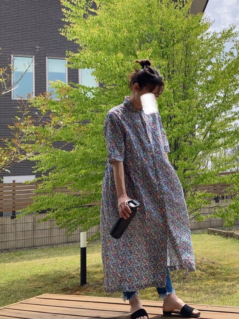 「ゆるコーデ、春夏コーデ、大人ガーリー、低身長女子、低身長、UNIQLO、リラックススタイル」｜「STANLEYのアイテム（水筒、ブラック系）」を使った、❤︎Niki❤︎さん（レディース・154cm）の春コーディネートの1枚目の写真