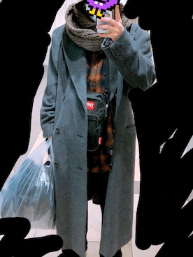 「GAP（ギャップ）のアイテム（スラックス）」を使った、Yukiさん（メンズ・163cm）の冬コーディネート