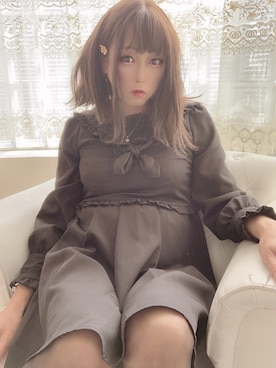 「夢展望（ユメテンボウ）のアイテム（ワンピース/ドレス）」を使った、Ramuneさん（レディース・167cm）の冬コーディネート