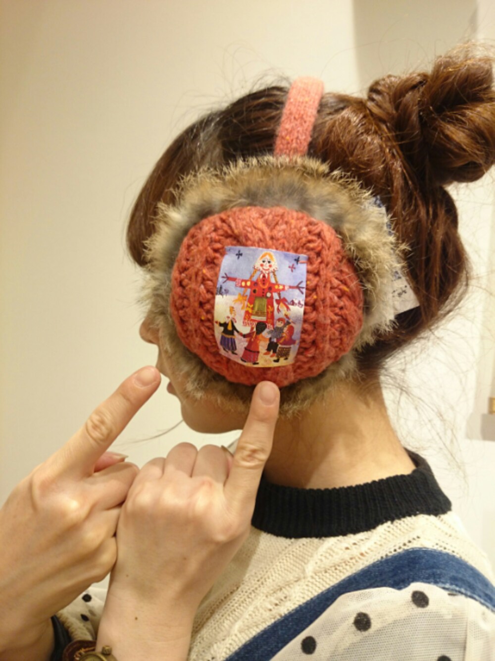 「冬コーデ」｜「OVERRIDEのアイテム（イヤーマフ、ピンク系）」を使った、山苺はぐみさん（レディース・152cm）の冬コーディネートの1枚目の写真