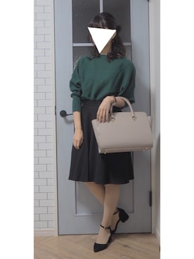 「Daniel Wellington（ダニエルウェリントン）の【Daniel Wellington】レザーバンド３６ＭＭ（アナログ腕時計）」を使った、🐰さん（レディース・155cm）の秋コーディネート