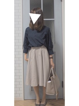 「Daniel Wellington（ダニエルウェリントン）の【Daniel Wellington】レザーバンド３６ＭＭ（アナログ腕時計）」を使った、🐰さん（レディース・155cm）の春コーディネート