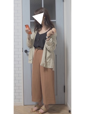 「Daniel Wellington（ダニエルウェリントン）の【Daniel Wellington】レザーバンド３６ＭＭ（アナログ腕時計）」を使った、🐰さん（レディース・155cm）の夏コーディネート