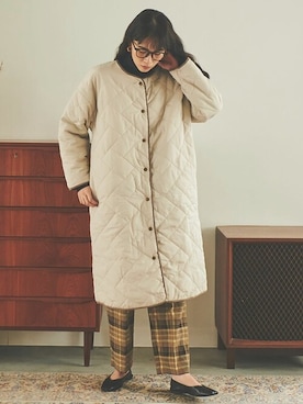 「キルティングコート」｜i.w.u_officialさん（レディース・170cm）の秋コーディネート