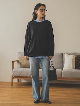 「アイテム（バレエシューズ）」を使った、i.w.u_officialさん（レディース・170cm）の秋コーディネート