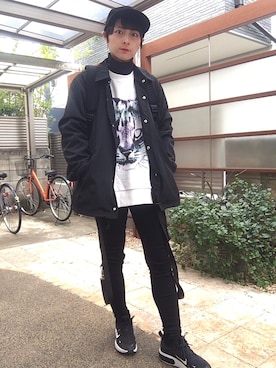 「UNDERCOVER（アンダーカバー）のアイテム（その他アウター）」を使った、さっとん🐸さん（レディース・155cm）の秋コーディネート