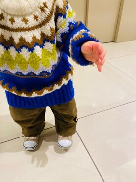 「and it_（アンドイット）のアイテム」を使った、yuzuboさん（キッズ・70cm）の冬コーディネート