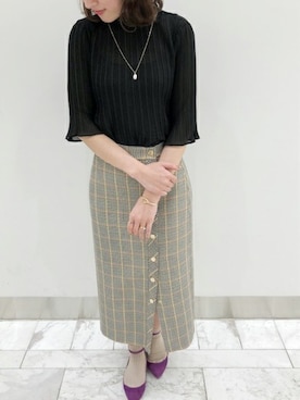 「ete bijoux（エテビジュー）のアイテム」を使った、eteさん（レディース・160cm）の春コーディネート