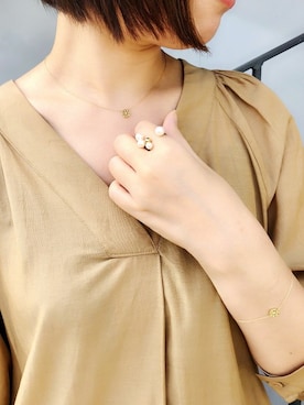 「ete bijoux（エテビジュー）のアイテム」を使った、eteさん（レディース・160cm）の夏コーディネート