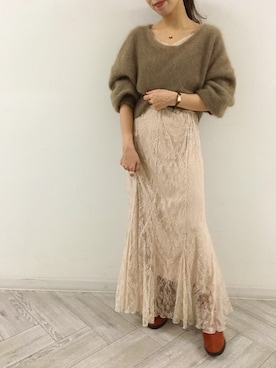 「ete bijoux（エテビジュー）のアイテム」を使った、eteさん（レディース・160cm）の秋コーディネート