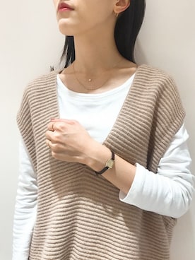 「ete bijoux（エテビジュー）のアイテム」を使った、eteさん（レディース・160cm）の秋コーディネート