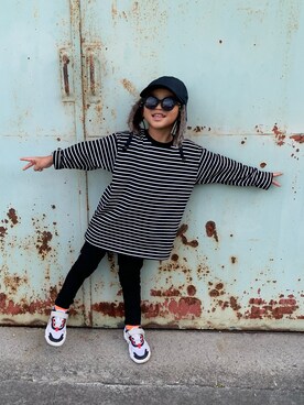 「ラブアンドピース2020」｜「アイテム（帽子）」を使った、FUJIfamさん（キッズ・110cm）の秋コーディネート