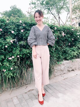 「UNIQUE（ユニーク）のアイテム（パンツ）」を使った、糖小妞rebeccaさん（レディース・163cm）の夏コーディネート