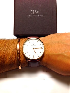 「Daniel Wellington（ダニエルウェリントン）のアイテム（その他）」を使った、ほっとさん（メンズ・168cm）の冬コーディネート