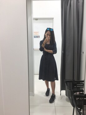 「PUMA」｜「アイテム（シャツワンピース）」を使った、Summer菜菜さん（レディース・158cm）の秋コーディネート
