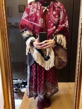 「チャイハネ（チャイハネ）のアイテム（ショルダーバッグ）」を使った、Tremoloさん（レディース・156cm）の春コーディネート