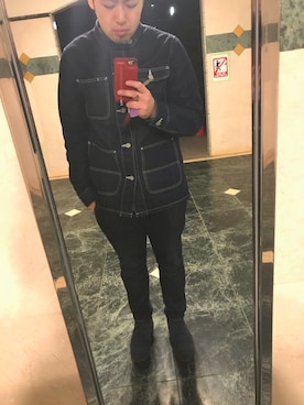 「Ripo trenta anniのアイテム（デニムジャケット、ブルー系）」を使った、m.さん（メンズ）の春コーディネート