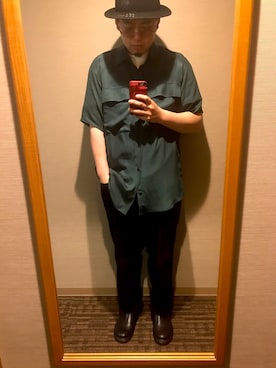 「Dr. Martens（ドクターマーチン）のアイテム（ブーツ、ブラック系）」を使った、m.さん（メンズ）の夏コーディネート