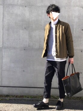 「Steven Alan（スティーブンアラン）のアイテム（ブルゾン）」を使った、しゅんたろーさん（メンズ・177cm）の冬コーディネート