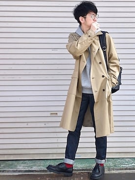 「SHIPS（シップス）のアイテム（ジャケット/アウター）」を使った、しゅんたろーさん（メンズ・177cm）の春コーディネート