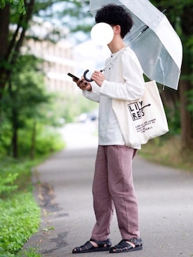 「antiqua（アンティカ）のアイテム（トップス）」を使った、しゅんたろーさん（メンズ・177cm）の夏コーディネート