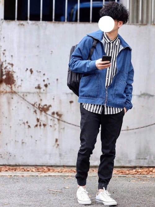 rehacer（レアセル） ジャケット Gジャン : High-necked Denim Jacket 