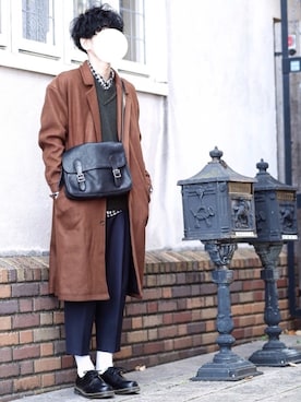 「Dr. Martens（ドクターマーチン）のDr.Martens / ドクターマーチン 1461 3EYE GIBSON SHOE 3ホール ギブソン シューズ ブーツ（ブーツ）」を使った、しゅんたろーさん（メンズ・177cm）の冬コーディネート