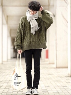 「Steven Alan（スティーブンアラン）のアイテム（バッグ）」を使った、しゅんたろーさん（メンズ・177cm）の冬コーディネート