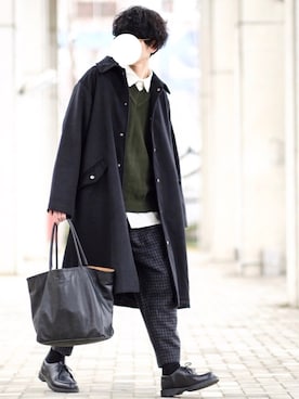 「NOT CONVENTIONAL（ノットコンベンショナル）のアイテム」を使った、しゅんたろーさん（メンズ・177cm）の冬コーディネート