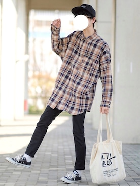 「Steven Alan（スティーブンアラン）のアイテム（バッグ）」を使った、しゅんたろーさん（メンズ・177cm）の春コーディネート