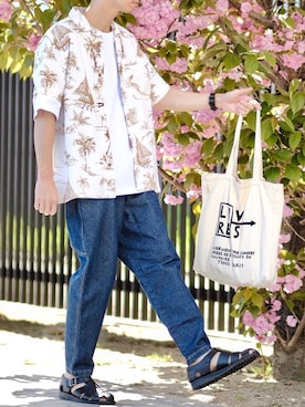 「Steven Alan（スティーブンアラン）のアイテム（バッグ）」を使った、しゅんたろーさん（メンズ・177cm）の春コーディネート